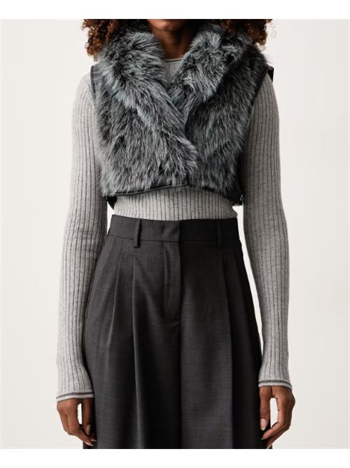 Gilet con effetto pelliccia e fondo regolabile Patrizia Pepe PATRIZIA PEPE | 2F0018-E077CB43